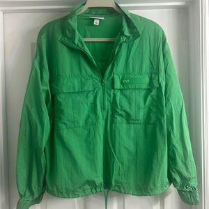 Diane Von Furstenberg Vibrant Athleisure Green Jacket